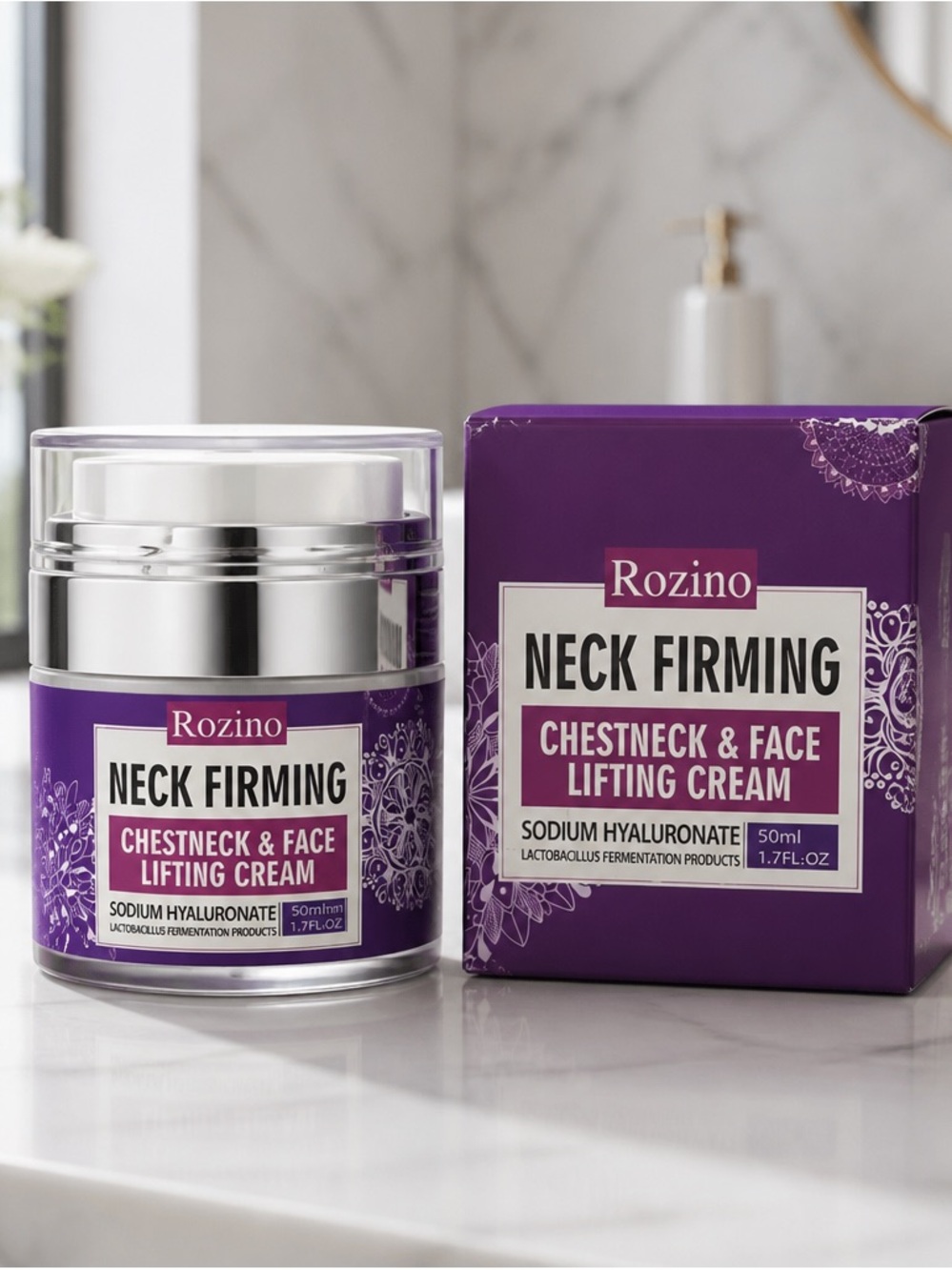 Rozino Neck Firming Chestneck & Face Lifting Cream - Purple